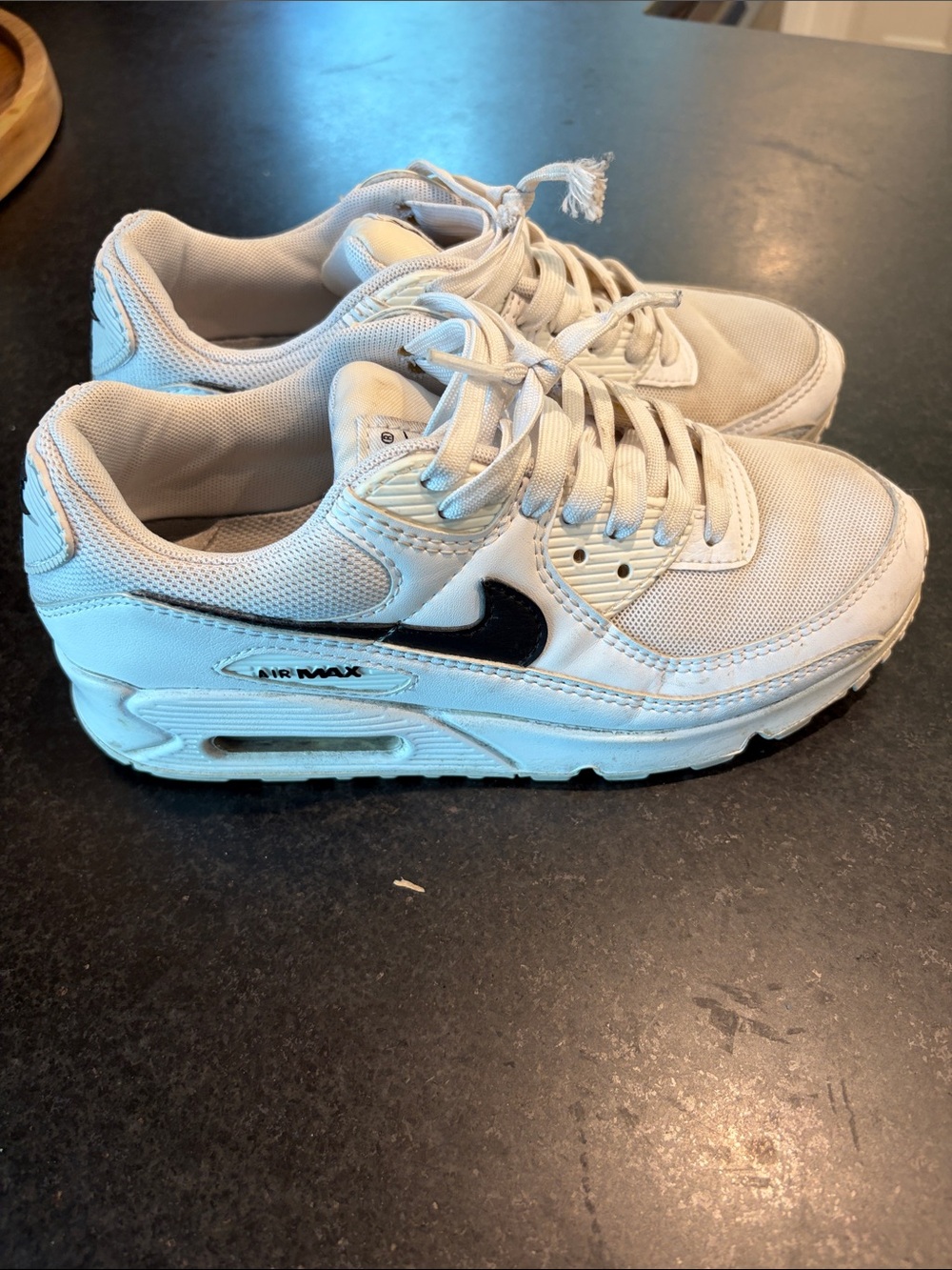 Nike White and Black Air Max Sneakers